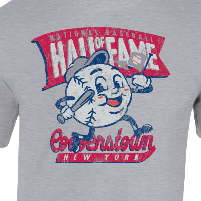 Toddler National Baseball Hall of Fame Batter Ball Oxford Grey T-Shirt