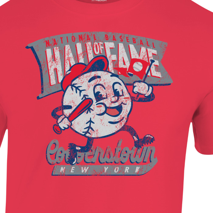 Toddler National Baseball Hall of Fame Batter Ball Red T-Shirt Toddler National Baseball Hall of Fame Batter Ball Red T-Shirt