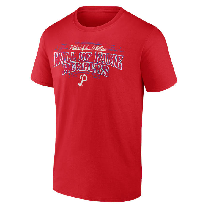 Men’s Philadelphia Phillies Red Team Hall of Famer Roster T-Shirt