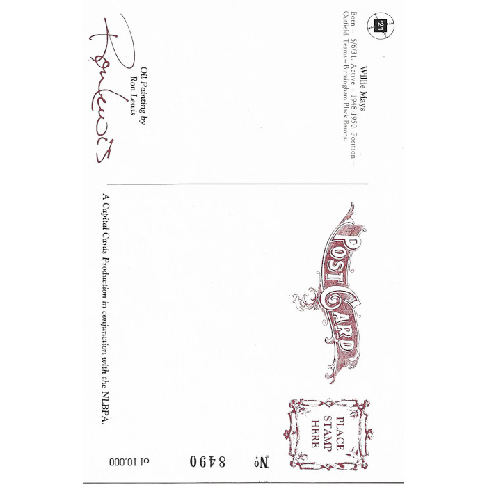 Negro League Ron Lewis 1991 Fine Art Postcard Set of 30 - Sealed