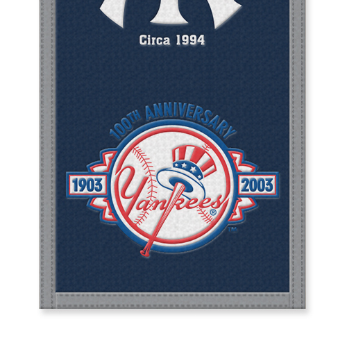 New York Yankees 8” x 32” Hanging Team Logo Evolution Banner New York Yankees 8” x 32” Hanging Team Logo Evolution Banner