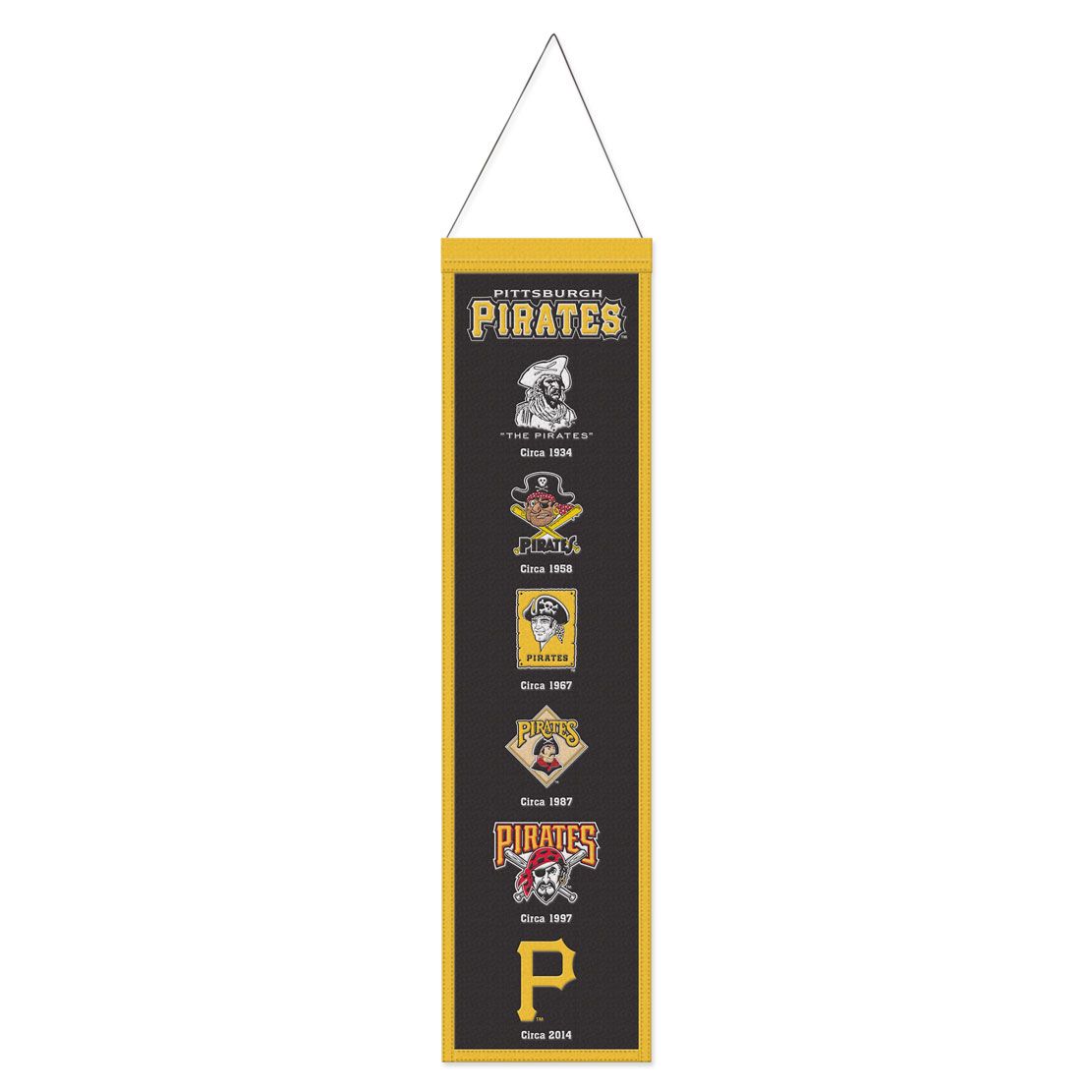 Pittsburgh Pirates 8” x 32” Hanging Team Logo Evolution Banner