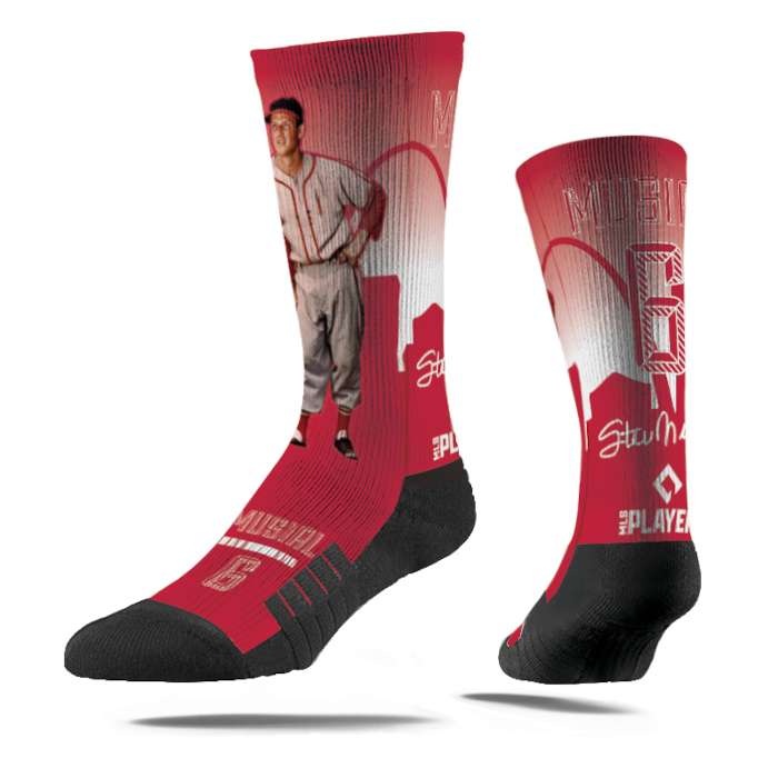 Men’s Strideline Stan Musial Swing Full Image Premium Crew Socks Men’s Strideline Stan Musial Swing Full Image Premium Crew Socks
