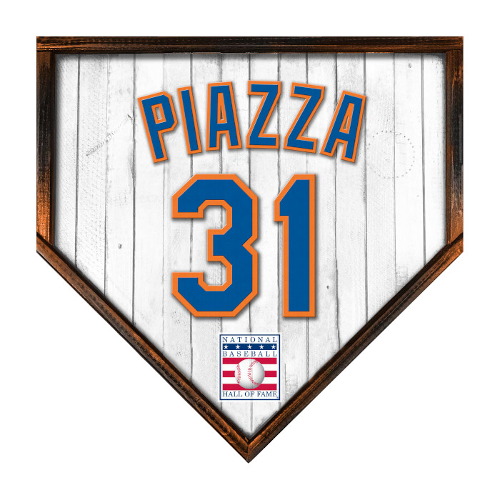Mike Piazza 10" x 10" MDF Wooden Jersey Home Plate Mike Piazza 10" x 10" MDF Wooden Jersey Home Plate