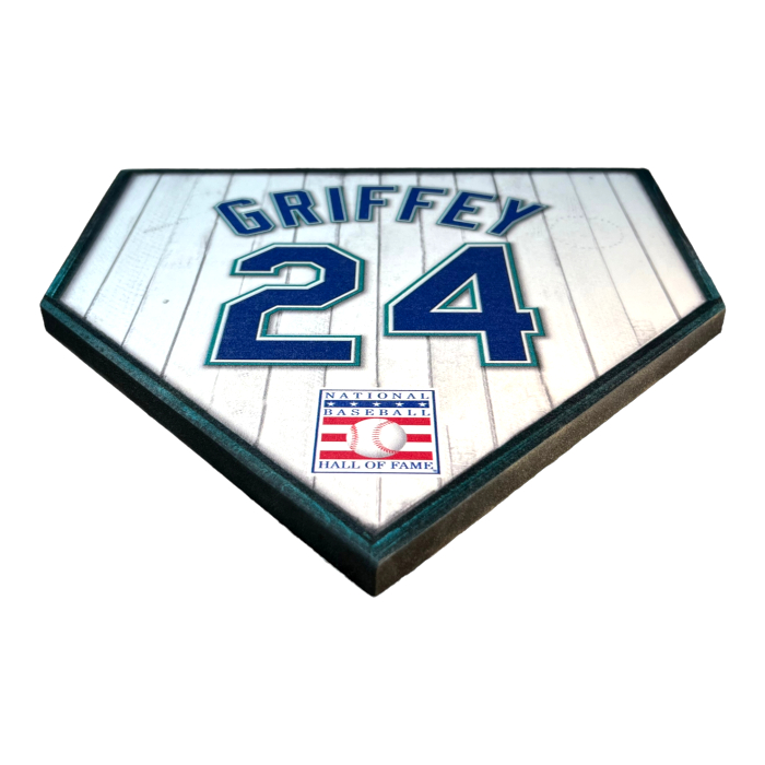 Ken Griffey Jr. 10" x 10" MDF Wooden Jersey Home Plate Ken Griffey Jr. 10" x 10" MDF Wooden Jersey Home Plate