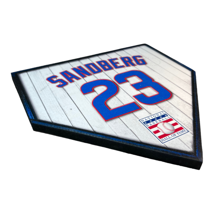 Ryne Sandberg 10" x 10" MDF Wooden Jersey Home Plate Ryne Sandberg 10" x 10" MDF Wooden Jersey Home Plate