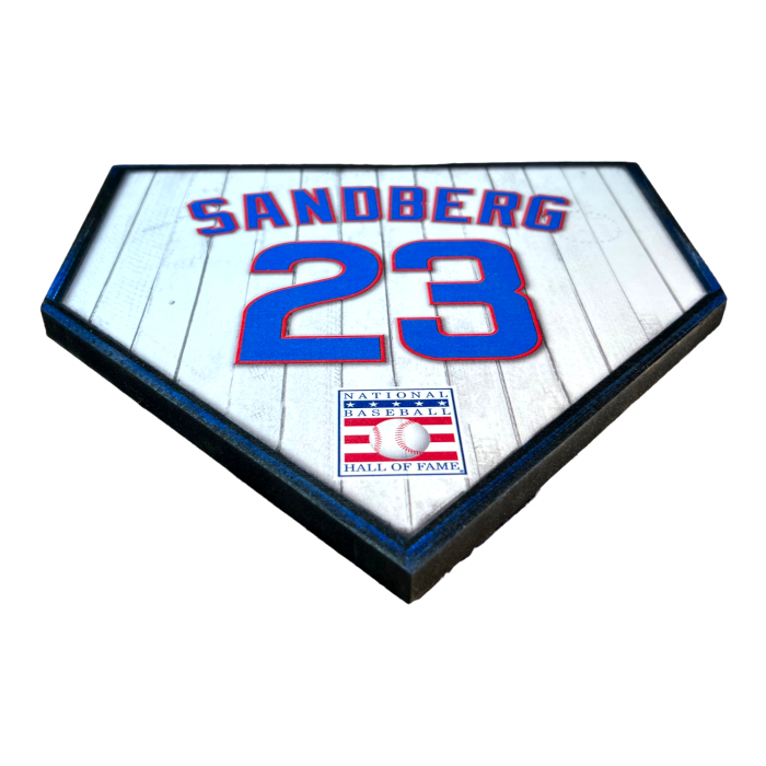 Ryne Sandberg 10" x 10" MDF Wooden Jersey Home Plate Ryne Sandberg 10" x 10" MDF Wooden Jersey Home Plate