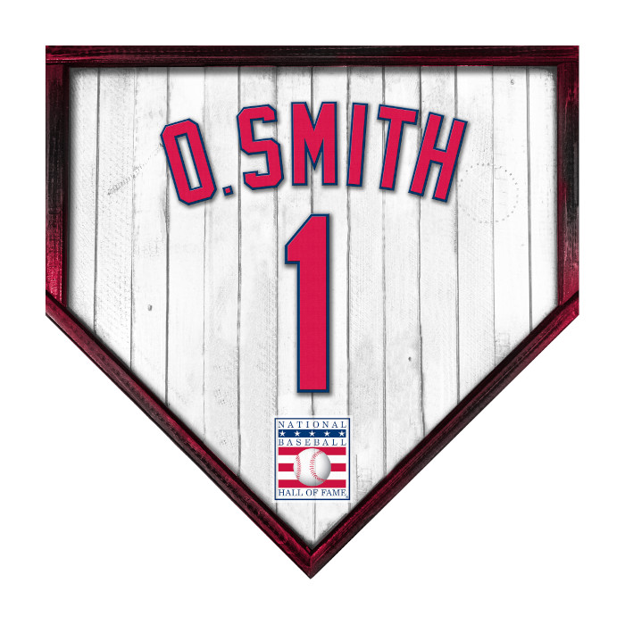 Ozzie Smith 10" x 10" MDF Wooden Jersey Home Plate