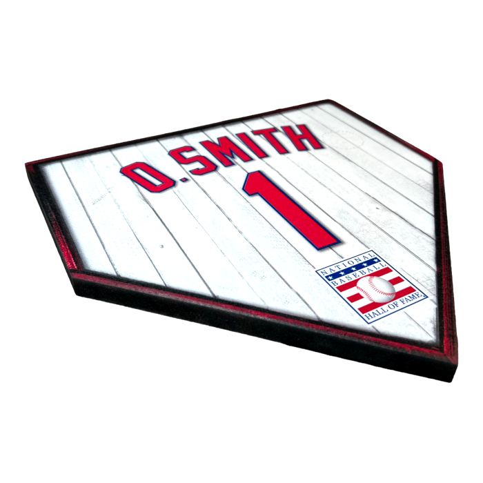 Ozzie Smith 10" x 10" MDF Wooden Jersey Home Plate