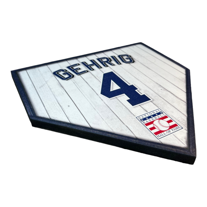 Lou Gehrig 10" x 10" MDF Wooden Jersey Home Plate