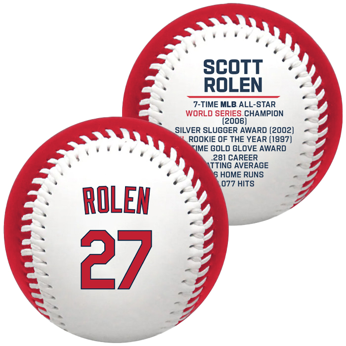 Men’s Nike Scott Rolen St. Louis Cardinals Baseball Hall of Fame 2023  Induction Name & Number T-Shirt