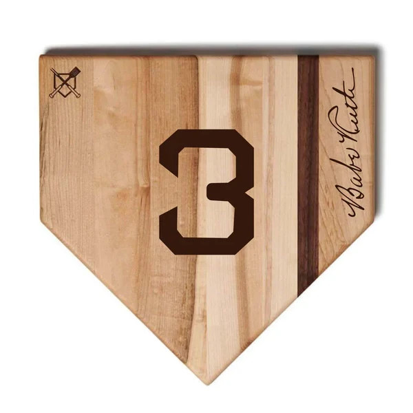 Babe Ruth Baseball BBQ 12" x 12" Logo Wood Cutting Board Babe Ruth Baseball BBQ 12" x 12" Logo Wood Cutting Board
