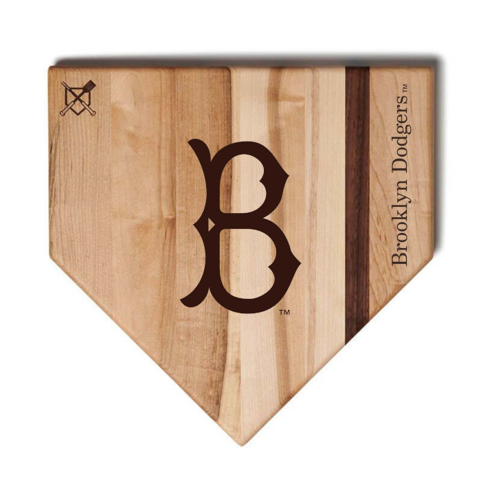 Brooklyn Dodgers Baseball BBQ 12" x 12" Logo Wood Cutting Board