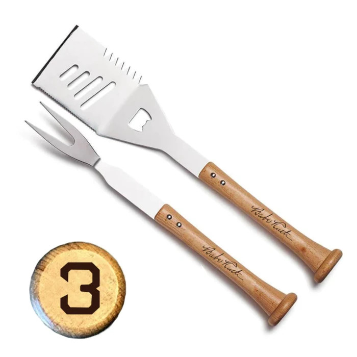 Babe Ruth Baseball BBQ 'Turn Two' Grilling Utensil Set