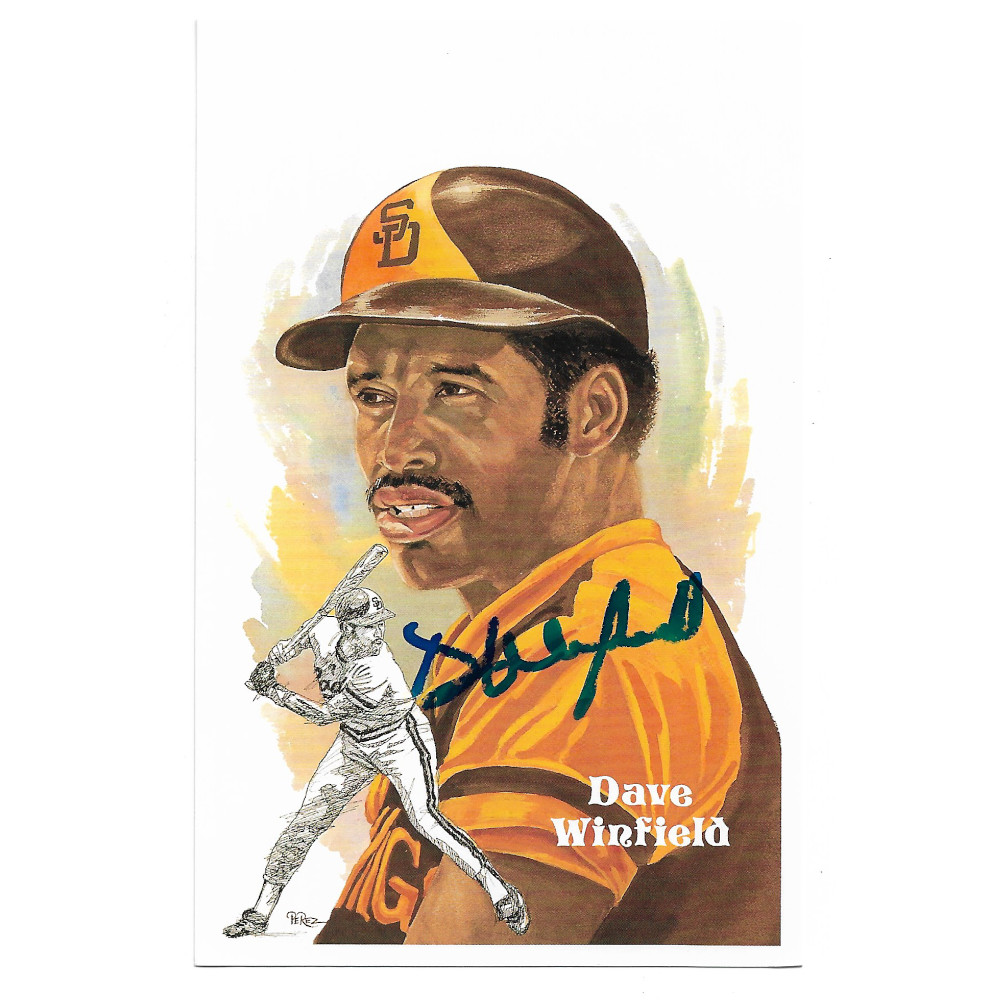 Dave Winfield Autographed Perez-Steele HOF Series Postcard # 253 (JSA)