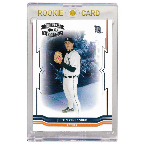 Justin Verlander Detroit Tigers 2005 Donruss Throwback Threads # 213 Rookie Card