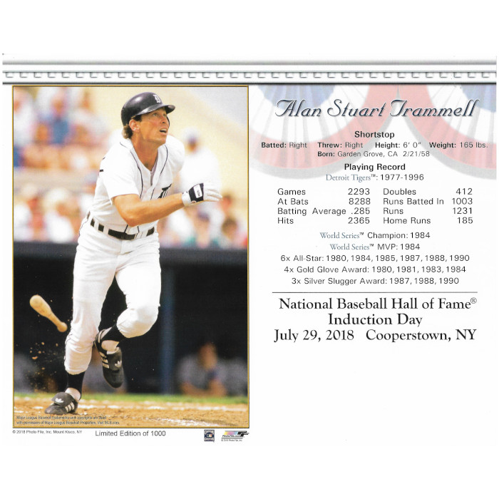 Alan Trammell Autographed Signed Detroit Tigers 1985 Fleer Card - Autographs