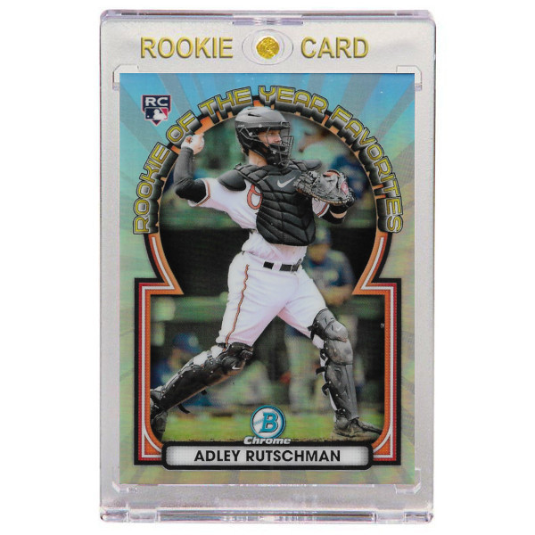 Adley Rutschman Baltimore Orioles 2023 Bowman Chrome Rookie of the Year Favorites # 4 Rookie Card