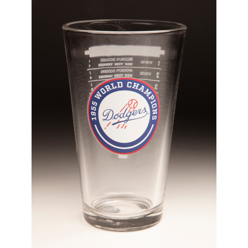 1955 Brooklyn Dodgers World Series Champions 16 ounce Pint Glass