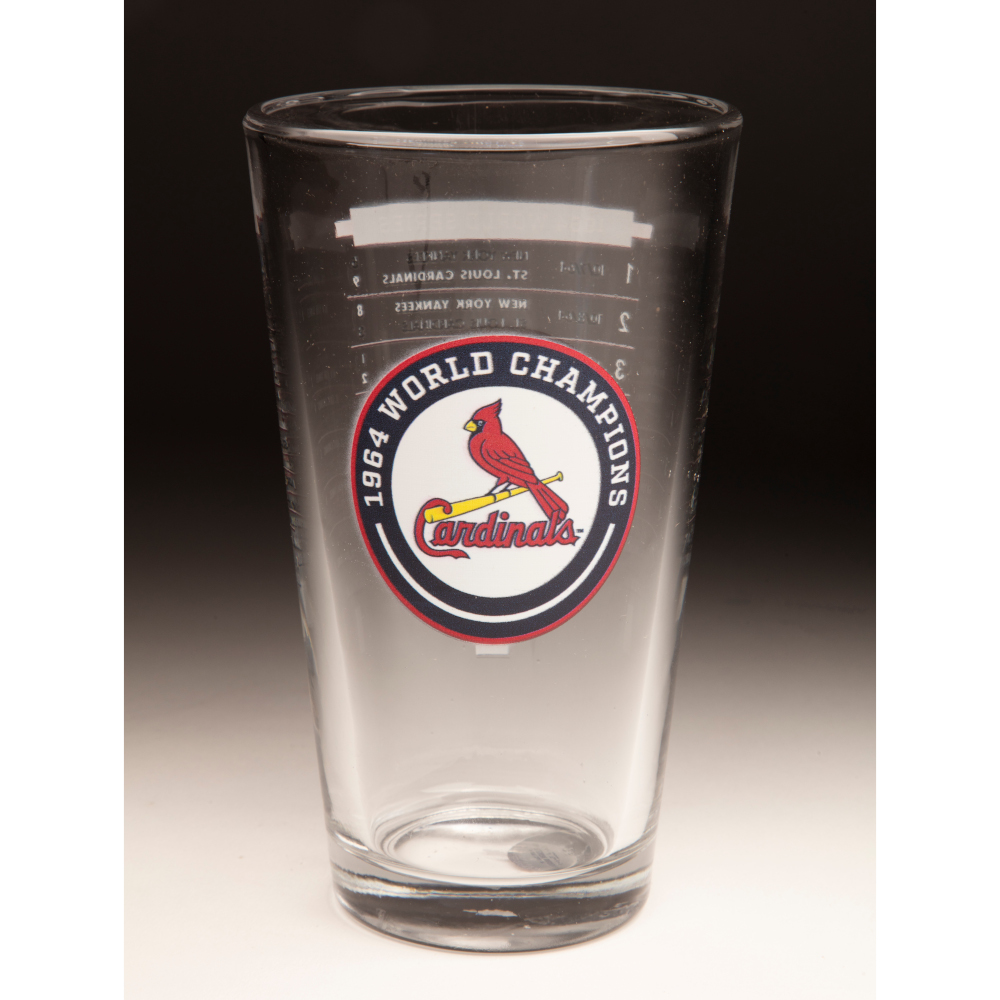 1964 St. Louis Cardinals World Series Champions 16 ounce Pint Glass 1964 St. Louis Cardinals World Series Champions 16 ounce Pint Glass