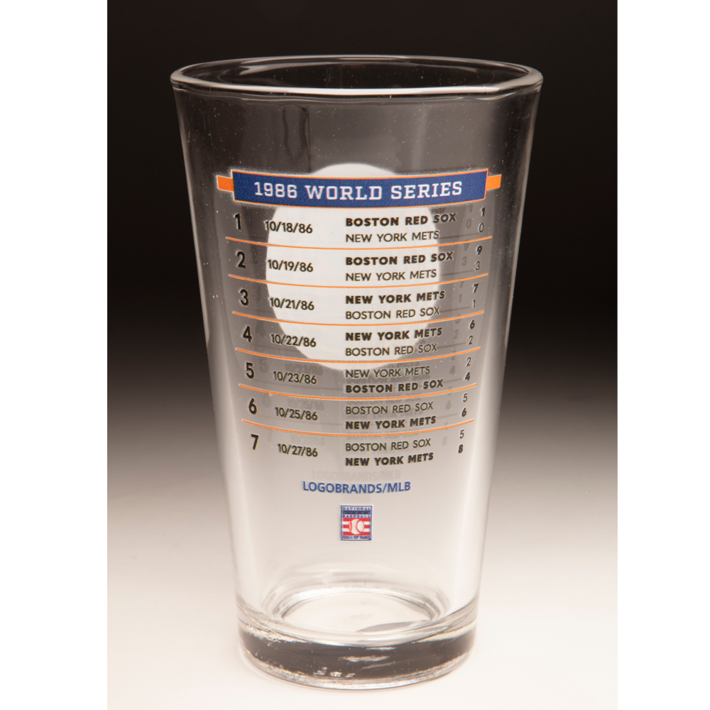 1986 New York Mets World Series Champions 16 ounce Pint Glass