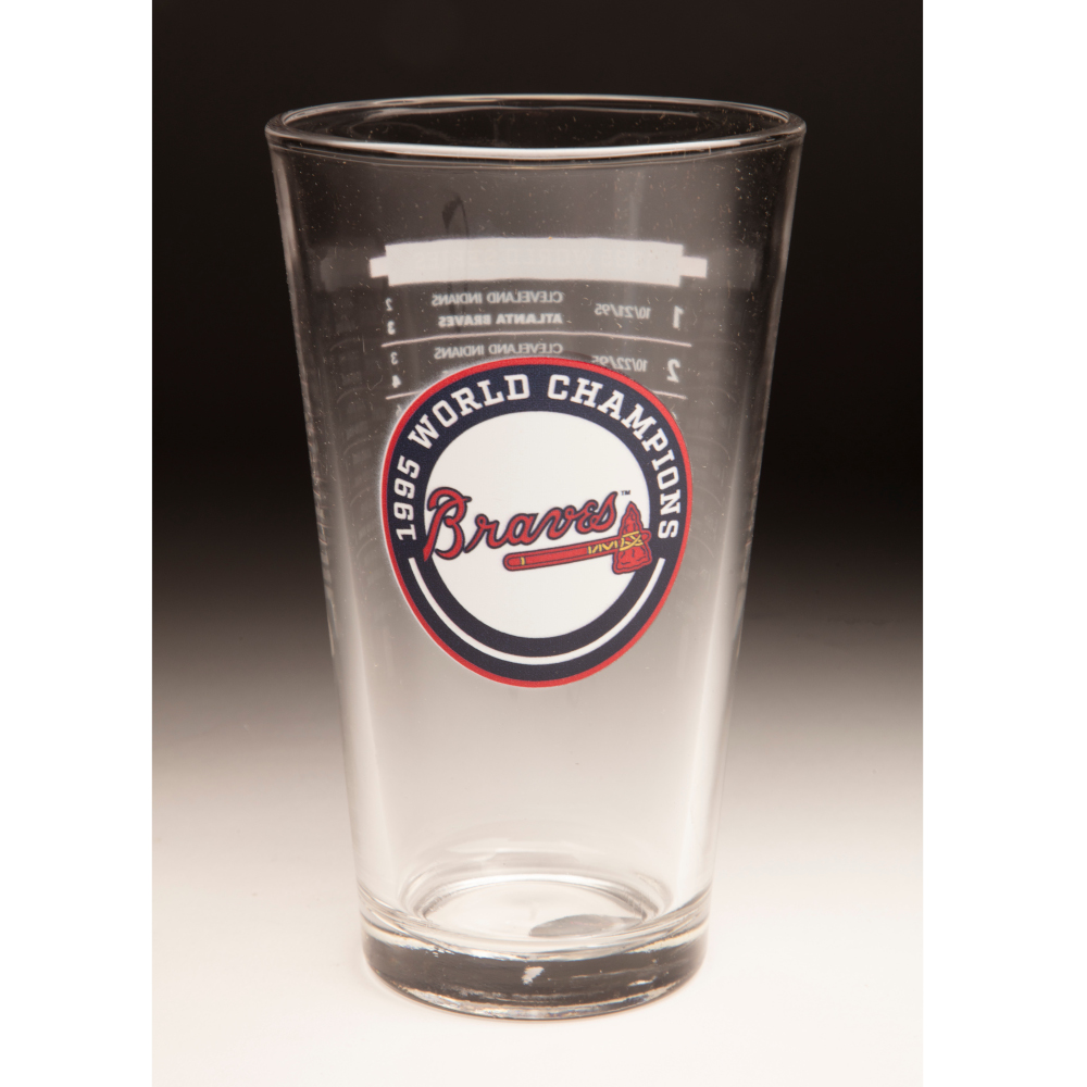 1995 Atlanta Braves World Series Champions 16 ounce Pint Glass 1995 Atlanta Braves World Series Champions 16 ounce Pint Glass