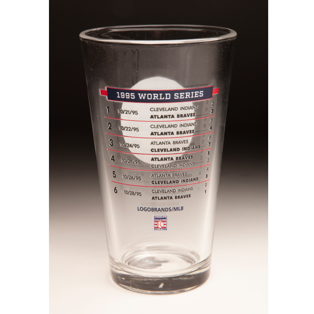 1995 Atlanta Braves World Series Champions 16 ounce Pint Glass 1995 Atlanta Braves World Series Champions 16 ounce Pint Glass