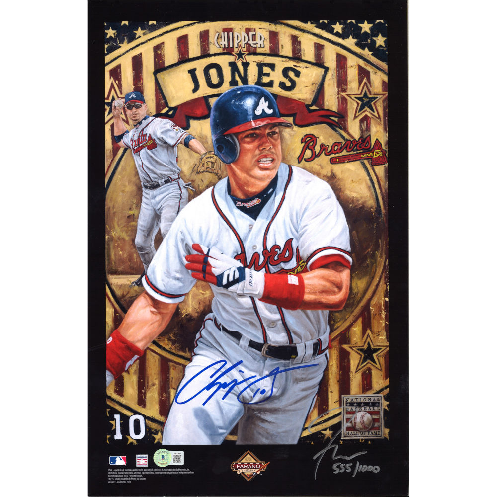 Chipper Jones MLB Authenticated and Autographed Home Jersey