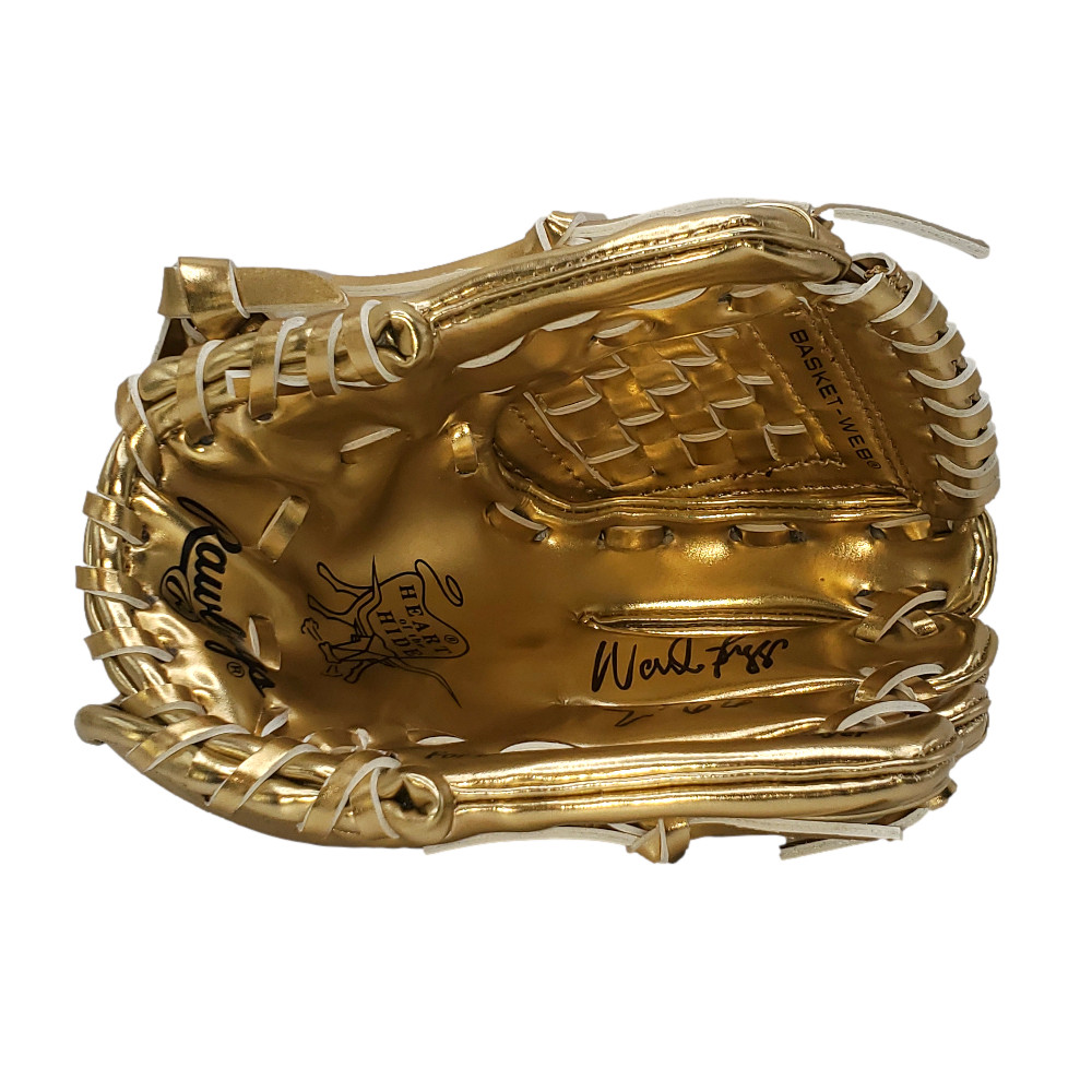 Wade Boggs Autographed Rawlings Mini Gold Glove Award With 2x GG Inscription (Beckett)