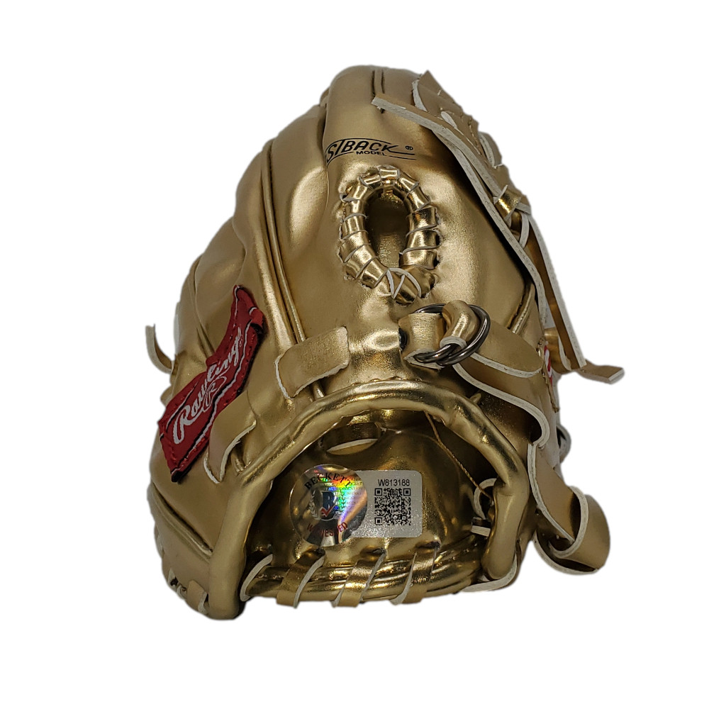 Wade Boggs Autographed Rawlings Mini Gold Glove Award With 2x GG Inscription (Beckett)