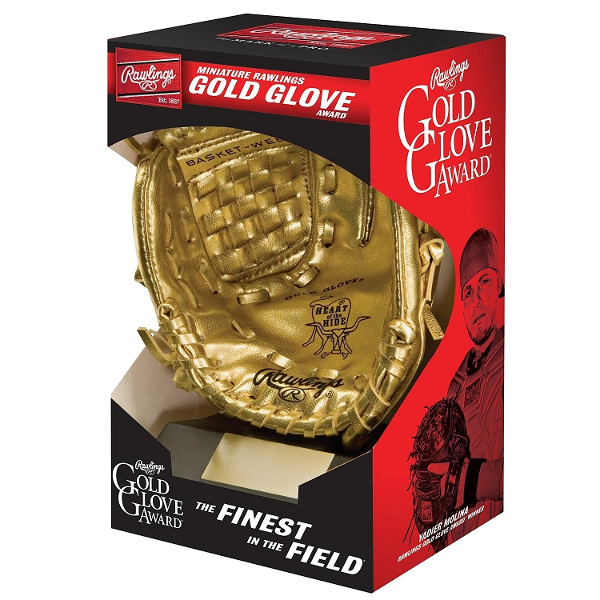 Wade Boggs Autographed Rawlings Mini Gold Glove Award With 2x GG Inscription (Beckett)