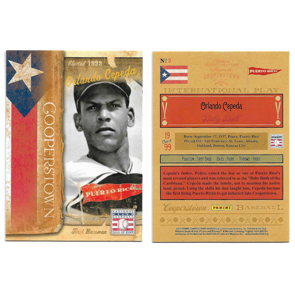 2013 Panini Cooperstown 10 Card International Play Insert Set