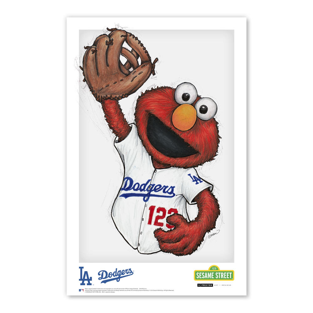 ウルトラプロ　アーティストシリーズ　elmore Elmo x Chicago Cubs Art Print | Sesame Street MLB – S. Preston Art