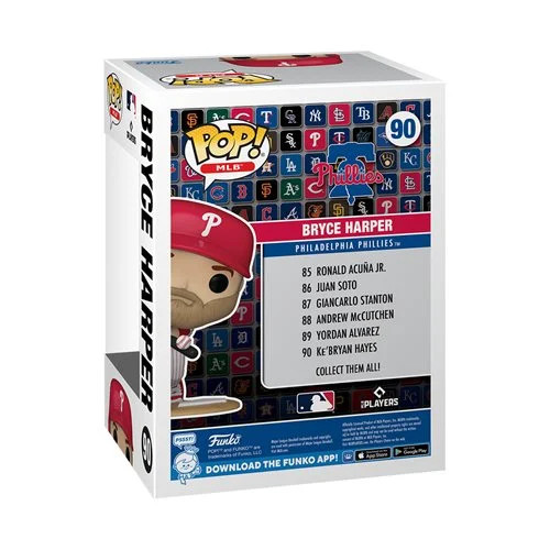 Bryce Harper Philadelphia Phillies Funko Pop! Vinyl Figure 90 Jersey