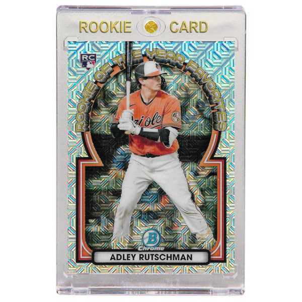 Adley Rutschman Baltimore Orioles 2023 Bowman Chrome Mojo Rookie of the Year Favorites # 4 Rookie Card