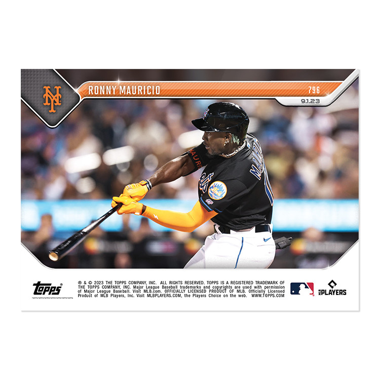 Ronny Mauricio New York Mets 2023 Topps Now # 796 Rookie Card