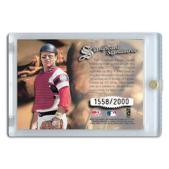 Carlton Fisk Autographed Card 1997 Donruss Signature Significant Signature