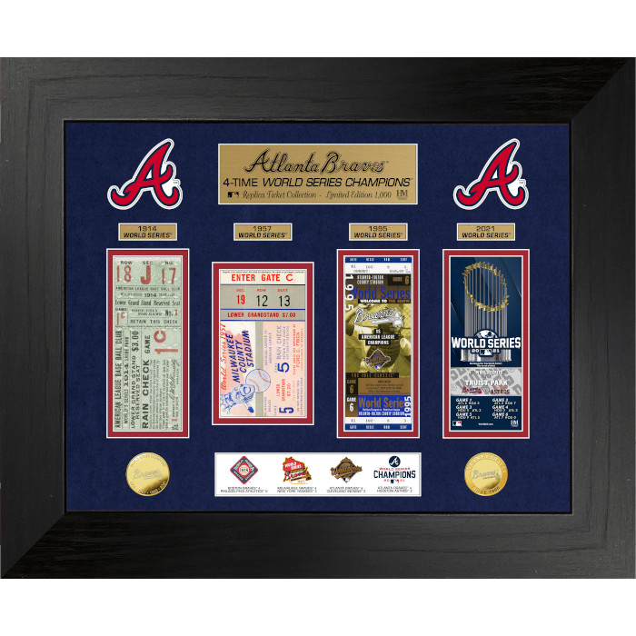 Atlanta Braves Highland Mint 2021 World Series Champions 13'' x 13'' Road  to the Series Ticket & Coin Collection