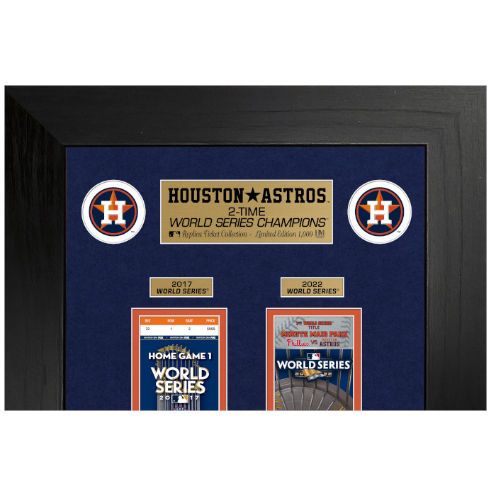 Houston Astros 2-Time World Series Champions Deluxe 18 x 22