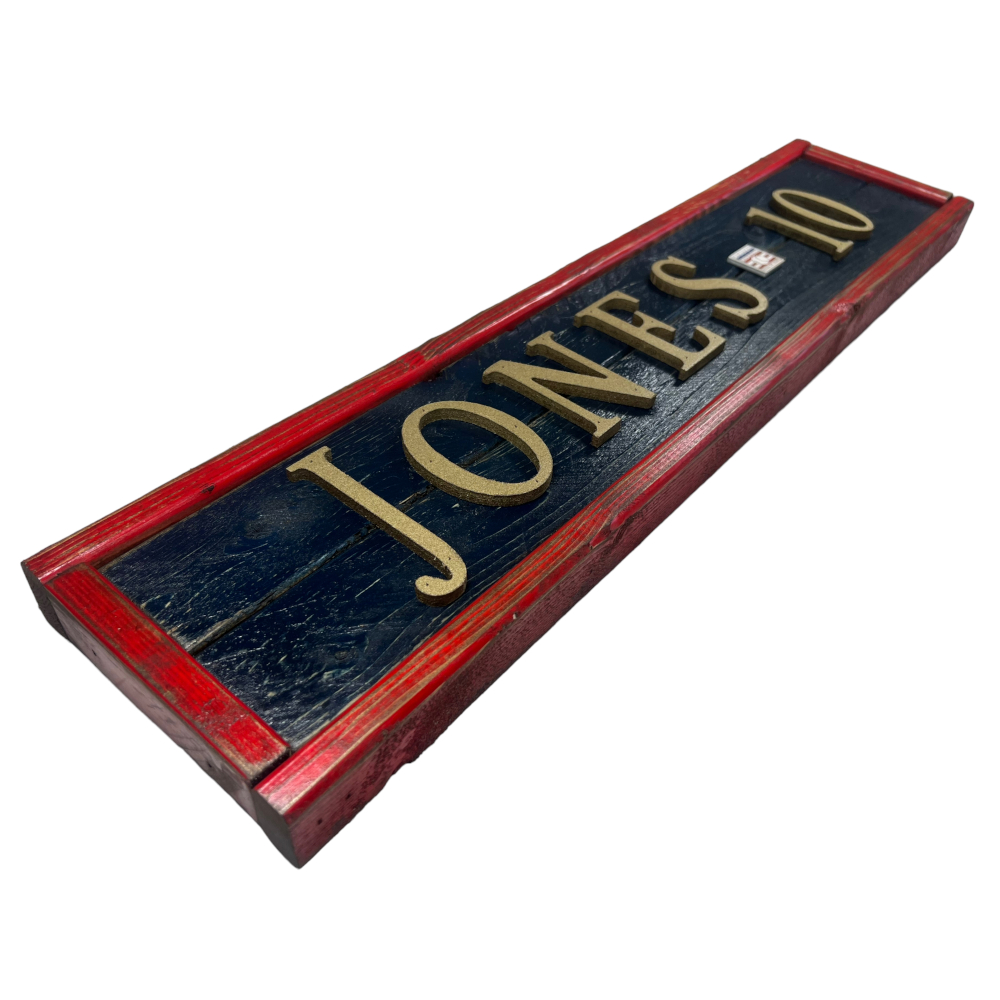 Chipper Jones Hall of Fame Distressed Wood 25 Inch Classic Name & Number Framed Sign