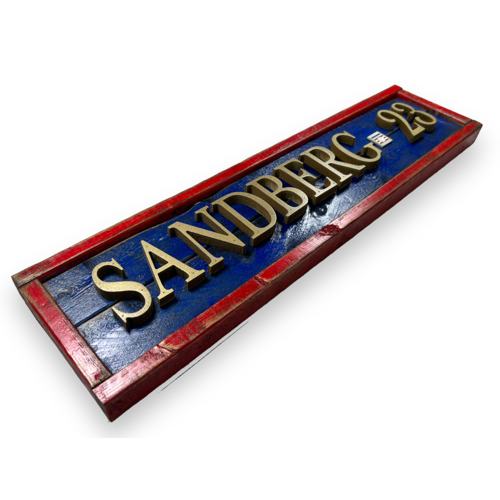 Ryne Sandberg Hall of Fame Distressed Wood 25 Inch Classic Name & Number Framed Sign Ryne Sandberg Hall of Fame Distressed Wood 25 Inch Classic Name & Number Framed Sign