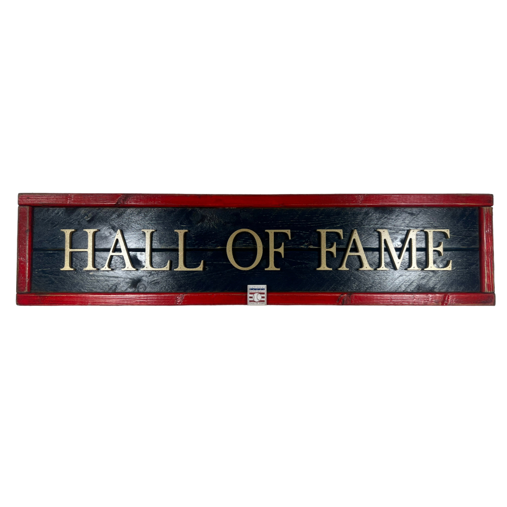 Hall of Fame Distressed Wood Navy 25 Inch Classic Name Framed Sign Hall of Fame Distressed Wood Navy 25 Inch Classic Name Framed Sign