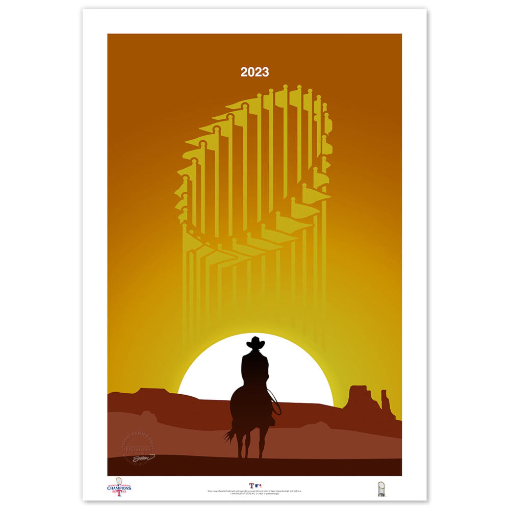 Texas Rangers 2023 Minimalist World Series Collection 14 x 20 Fine Art Print by artist S. Preston