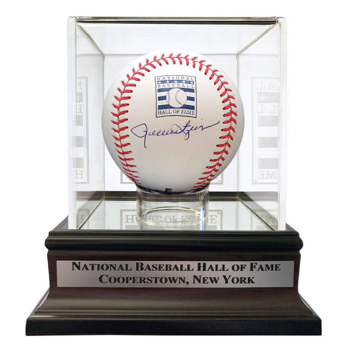 Rollie Fingers Autographed Hall of Fame Logo Baseball with HOF Case (Beckett)
