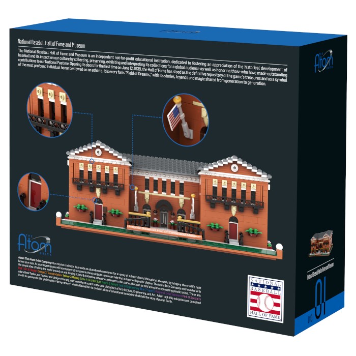 Atom Brick National Baseball Hall of Fame 1,265 Piece Premium Building Model Set Atom Brick National Baseball Hall of Fame 1,265 Piece Premium Building Model Set