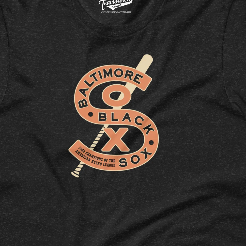 Unisex Teambrown Baltimore Black Sox 1929 League Champions Heather Black T-Shirt Unisex Teambrown Baltimore Black Sox 1929 League Champions Heather Black T-Shirt