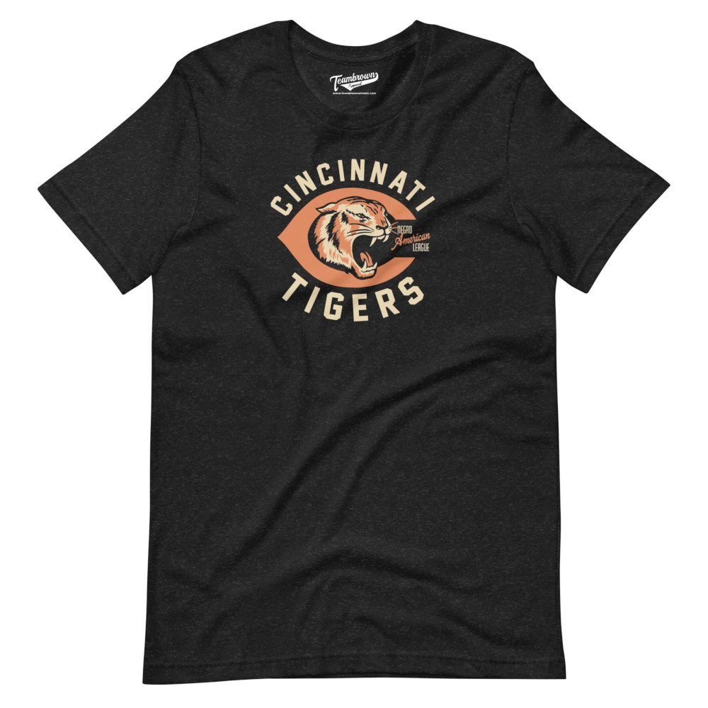 Unisex Teambrown Cincinnati Tigers Team Heather Black T-Shirt Unisex Teambrown Cincinnati Tigers Team Heather Black T-Shirt