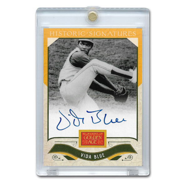 Vida Blue Autographed Card 2012 Panini Golden Age Historic Signatures # VB