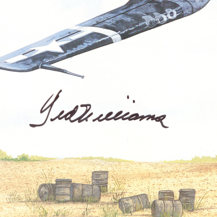 Ted Williams Autographed A Time To Serve 30.5 x 25 Lithograph by Lewis Watkins (JSA Letter) Ted Williams Autographed A Time To Serve 30.5 x 25 Lithograph by Lewis Watkins (JSA Letter)