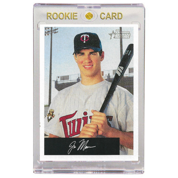 Joe Mauer Minnesota Twins 2002 Bowman Heritage Black # 23 Rookie Card